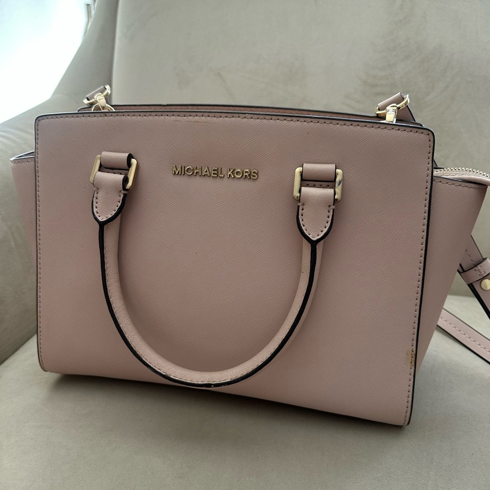 Michael Kors Blush Pink Medium Selma Satchel Bag
